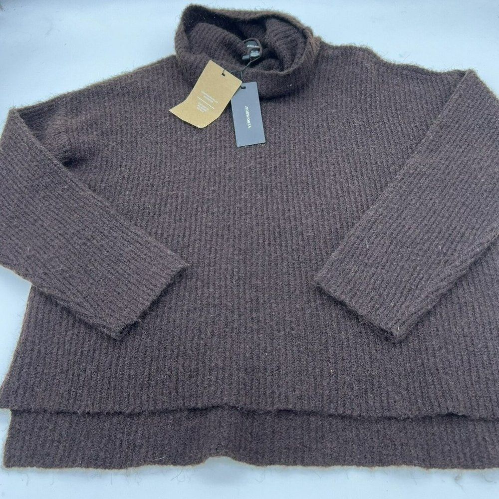 Vero Moda Daisy Long Sleeve Cowl Neck Ribbed Sweater Brown Size XS NWT